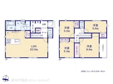 【神奈川県/川崎市麻生区王禅寺西】川崎市麻生区王禅寺西3丁目 新築一戸建て 間取り図