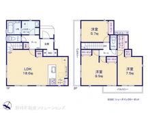 【神奈川県/川崎市麻生区片平】川崎市麻生区片平5丁目 新築一戸建て 間取り図