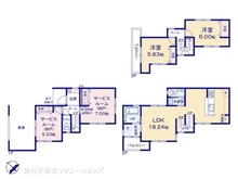 【神奈川県/川崎市多摩区菅稲田堤】川崎市多摩区菅稲田堤2丁目 新築一戸建て 間取り図