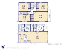 【東京都/稲城市平尾】稲城市平尾2丁目 新築一戸建て 間取り図