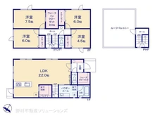 【神奈川県/川崎市多摩区長尾】川崎市多摩区長尾6丁目 新築一戸建て 間取り図