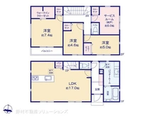 【神奈川県/横浜市港北区篠原町】横浜市港北区篠原町 新築一戸建て 間取り図