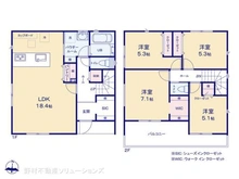 【神奈川県/横浜市港北区新吉田東】横浜市港北区新吉田東5丁目 新築一戸建て 間取り図