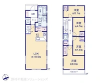 【神奈川県/横浜市港北区富士塚】横浜市港北区富士塚2丁目 新築一戸建て 間取り図