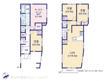 【神奈川県/横浜市港北区綱島東】横浜市港北区綱島東4丁目 新築一戸建て 間取り図