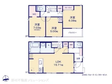 【神奈川県/横浜市港北区下田町】横浜市港北区下田町6丁目 新築一戸建て 間取り図