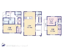 【神奈川県/川崎市中原区井田】川崎市中原区井田3丁目 新築一戸建て 間取り図