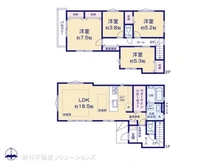 【神奈川県/横浜市港北区富士塚】横浜市港北区富士塚1丁目 新築一戸建て 間取り図