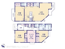 【神奈川県/横浜市港北区篠原東】横浜市港北区篠原東2丁目 新築一戸建て 間取り図