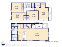 【神奈川県/横浜市港北区新吉田東】横浜市港北区新吉田東1丁目 新築一戸建て 間取り図