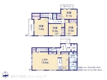 【神奈川県/横浜市港北区新吉田東】横浜市港北区新吉田東1丁目 新築一戸建て 間取り図
