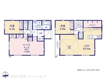 【神奈川県/横浜市港北区新吉田東】横浜市港北区新吉田東1丁目 新築一戸建て 間取り図