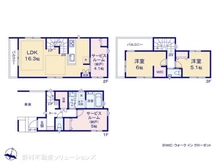 【神奈川県/横浜市港北区仲手原】横浜市港北区仲手原1丁目 新築一戸建て 間取り図
