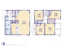 【神奈川県/横浜市港北区篠原東】横浜市港北区篠原東2丁目 新築一戸建て 間取り図