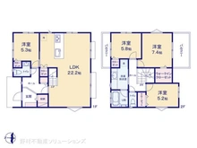 【神奈川県/横浜市港北区篠原東】横浜市港北区篠原東2丁目 新築一戸建て 間取り図