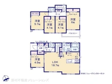 【神奈川県/横浜市都筑区東山田】横浜市都筑区東山田4丁目 新築一戸建て 間取り図