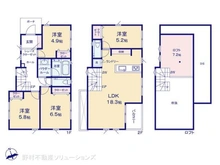 【神奈川県/横浜市港北区下田町】横浜市港北区下田町3丁目 新築一戸建て 間取り図