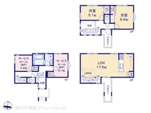 【神奈川県/横浜市港北区樽町】横浜市港北区樽町1丁目 新築一戸建て 間取り図