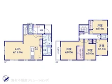 【神奈川県/横浜市港北区篠原北】横浜市港北区篠原北1丁目 新築一戸建て 間取り図