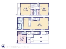 【神奈川県/横浜市港北区篠原北】横浜市港北区篠原北1丁目 新築一戸建て 間取り図