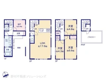 【神奈川県/横浜市港北区綱島東】横浜市港北区綱島東5丁目 新築一戸建て 間取り図
