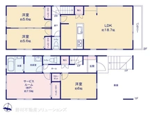 【神奈川県/横浜市金沢区六浦】横浜市金沢区六浦3丁目 新築一戸建て 間取り図