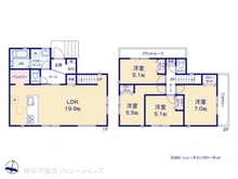 【神奈川県/横浜市港南区笹下】横浜市港南区笹下3丁目 新築一戸建て 間取り図