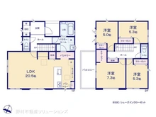 【神奈川県/横浜市港南区笹下】横浜市港南区笹下7丁目 新築一戸建て 間取り図