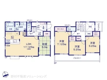 【神奈川県/横浜市港南区日野中央】横浜市港南区日野中央2丁目 新築一戸建て 間取り図