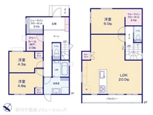 【神奈川県/横浜市港南区野庭町】横浜市港南区野庭町 新築一戸建て 間取り図