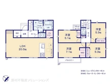 【神奈川県/横浜市港南区日野中央】横浜市港南区日野中央2丁目 新築一戸建て 間取り図