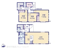 【神奈川県/横浜市港南区笹下】横浜市港南区笹下3丁目 新築一戸建て 間取り図