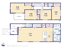 【神奈川県/横浜市港南区港南】横浜市港南区港南5丁目 新築一戸建て 間取り図