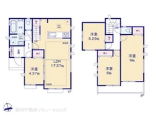 【神奈川県/横浜市青葉区荏田西】横浜市青葉区荏田西3丁目 新築一戸建て 間取り図