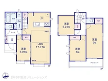【神奈川県/横浜市青葉区荏田西】横浜市青葉区荏田西3丁目 新築一戸建て 間取り図
