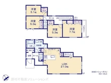 【神奈川県/横浜市青葉区新石川】横浜市青葉区新石川4丁目 新築一戸建て 間取り図