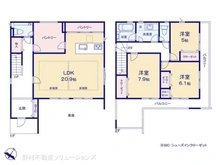 【神奈川県/横浜市青葉区美しが丘】横浜市青葉区美しが丘4丁目 新築一戸建て 間取り図