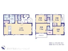 【神奈川県/川崎市宮前区五所塚】川崎市宮前区五所塚1丁目 新築一戸建て 間取り図