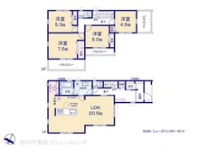 【神奈川県/横浜市青葉区荏田西】横浜市青葉区荏田西2丁目 新築一戸建て 間取り図