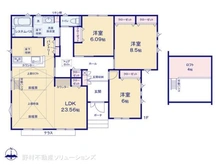 【神奈川県/横浜市都筑区折本町】横浜市都筑区折本町 新築一戸建て 間取り図