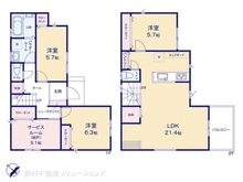 【神奈川県/横浜市都筑区池辺町】横浜市都筑区池辺町 新築一戸建て 間取り図