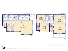 【神奈川県/横浜市都筑区池辺町】横浜市都筑区池辺町 新築一戸建て 間取り図