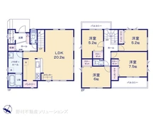 【神奈川県/川崎市宮前区南野川】川崎市宮前区南野川3丁目 新築一戸建て 間取り図