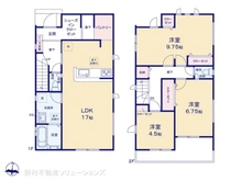 【神奈川県/横浜市青葉区元石川町】横浜市青葉区元石川町 新築一戸建て 間取り図