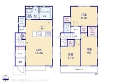 【東京都/小平市学園東町】小平市学園東町 新築一戸建て 間取り図