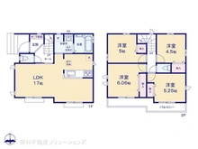【東京都/小平市鈴木町】小平市鈴木町1丁目 新築一戸建て 間取り図