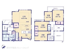 【東京都/東久留米市滝山】東久留米市滝山5丁目 新築一戸建て 間取り図