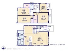 【東京都/小平市花小金井】小平市花小金井3丁目 新築一戸建て 間取り図