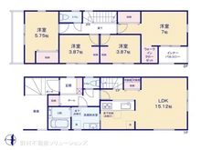 【東京都/小平市学園東町】小平市学園東町1丁目 新築一戸建て 間取り図