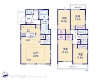 【東京都/小金井市中町】小金井市中町1丁目 新築一戸建て 間取り図